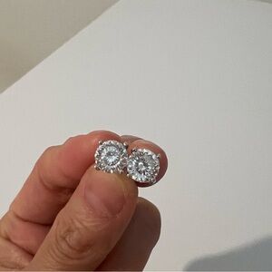 Certified 4ct Moissanite Stud Earrings